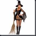 A sexy witch is not scary, but it's a fine costume for Halloween and year round